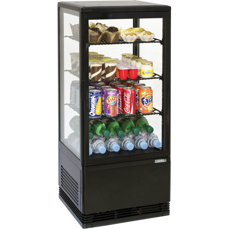 MINI KÜHLVITRINE 78L - SCHWARZ | Dasgastro.de MINI KÜHLVITRINE 78L - SCHWARZ