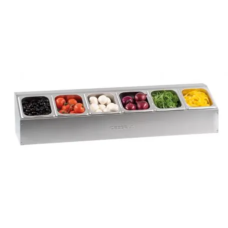 AUFSATZBORD FÜR6 X GN1/6 - EINFACH | Dasgastro.de AUFSATZBORD FÜR6 X GN1/6 - EINFACH